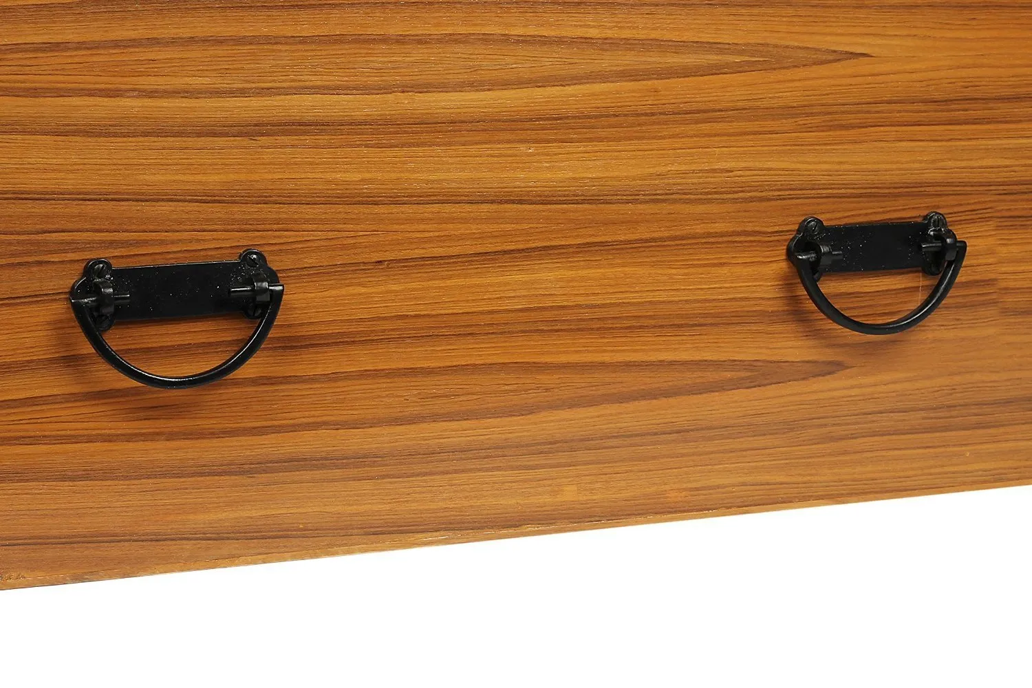 A29 Set of 4, Cast Iron, Handmade Chest/Trunk Handle/Pull, Black Powder Coat Finish Heavy Duty Trunk Hardware for Chests, Trunks, Crates, Storage Boxes
