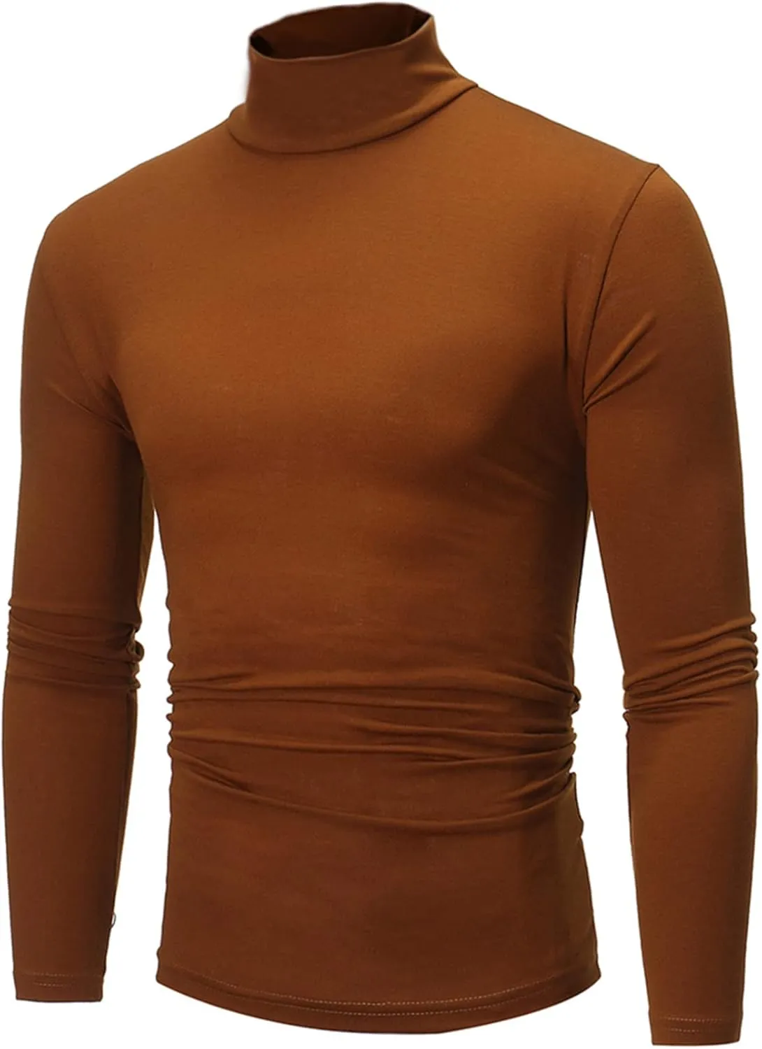 ACSUSS Men's Turtleneck T-Shirts Casual Slim Fit Long Sleeve Thermal Underwear Pullover Shirts