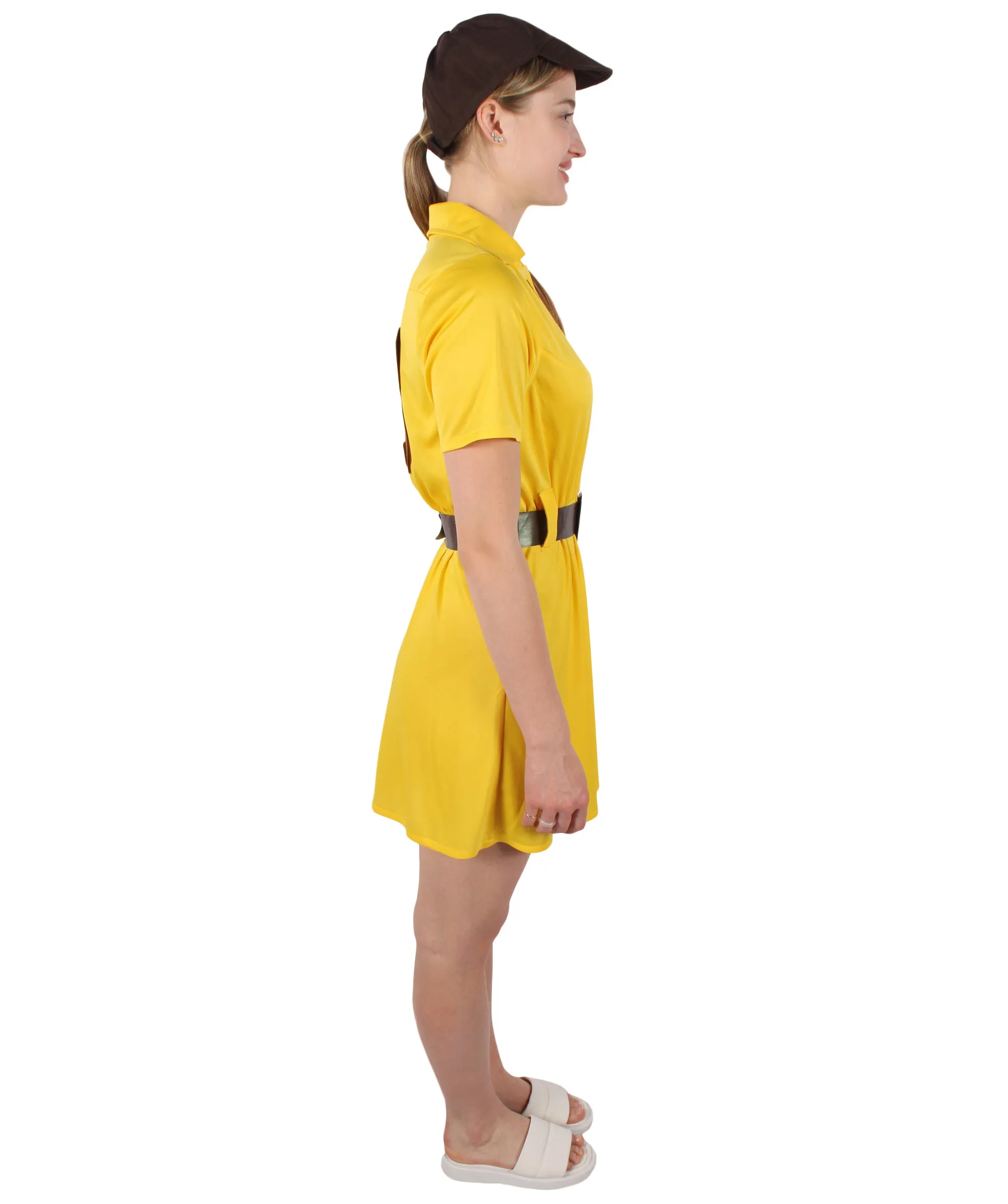 Adult Women's American Baseball Team Short Dress Costume Set | Suitable for Halloween | Flame-retardant Synthetic Fabric