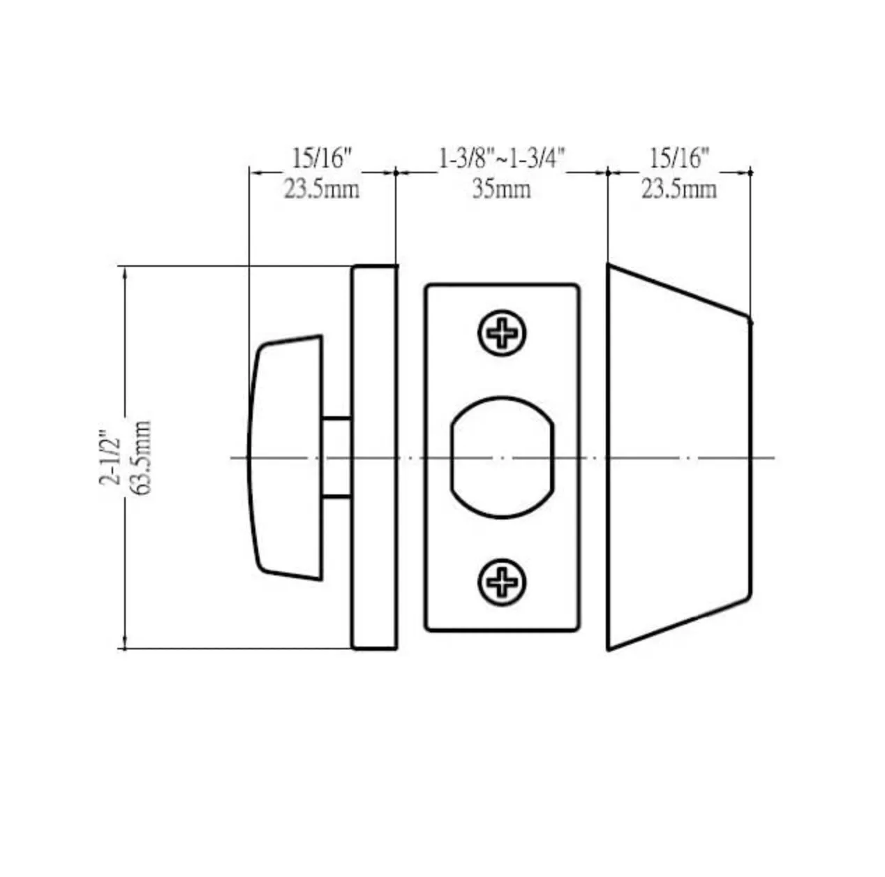 Bedford Matte Black Entry Knob with Matching Single Cylinder Deadbolt Combo Pack