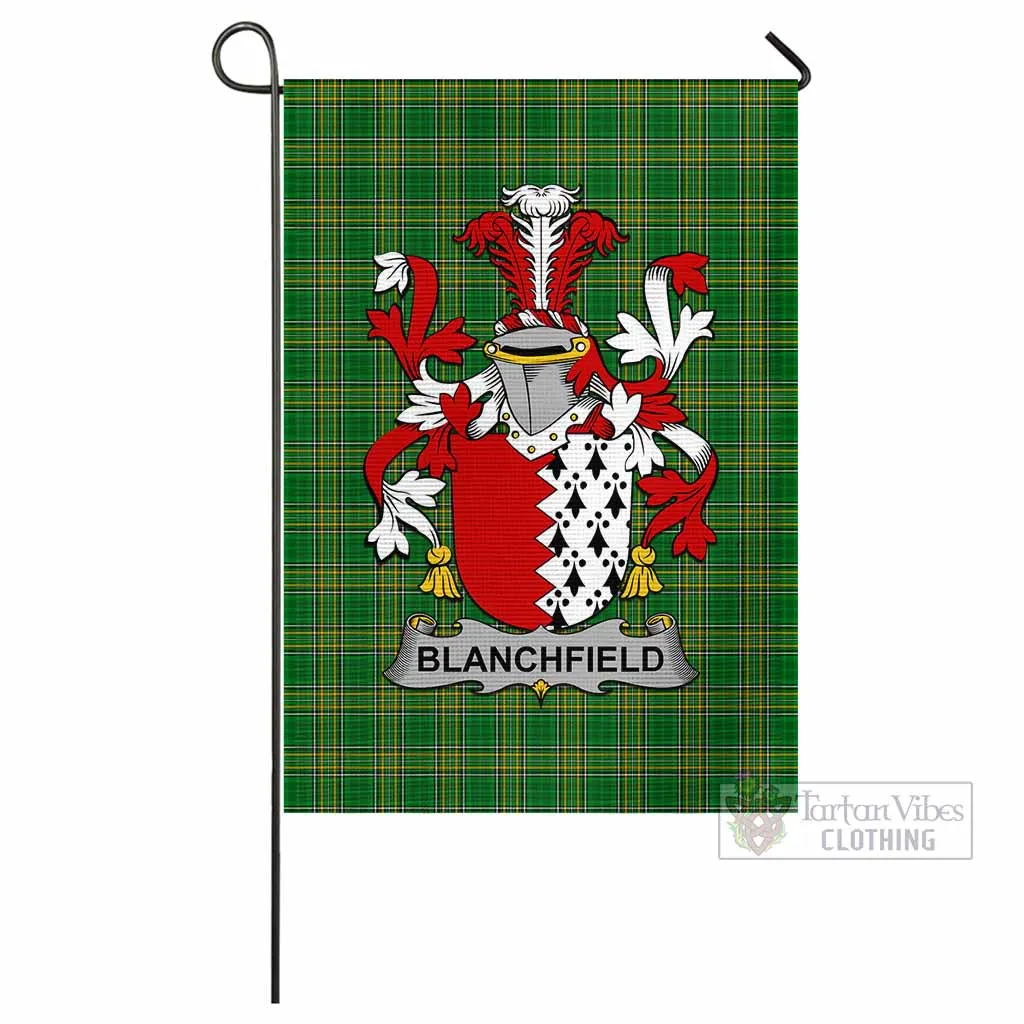 Blanchfield Irish Clan Flag with Coat of Arms