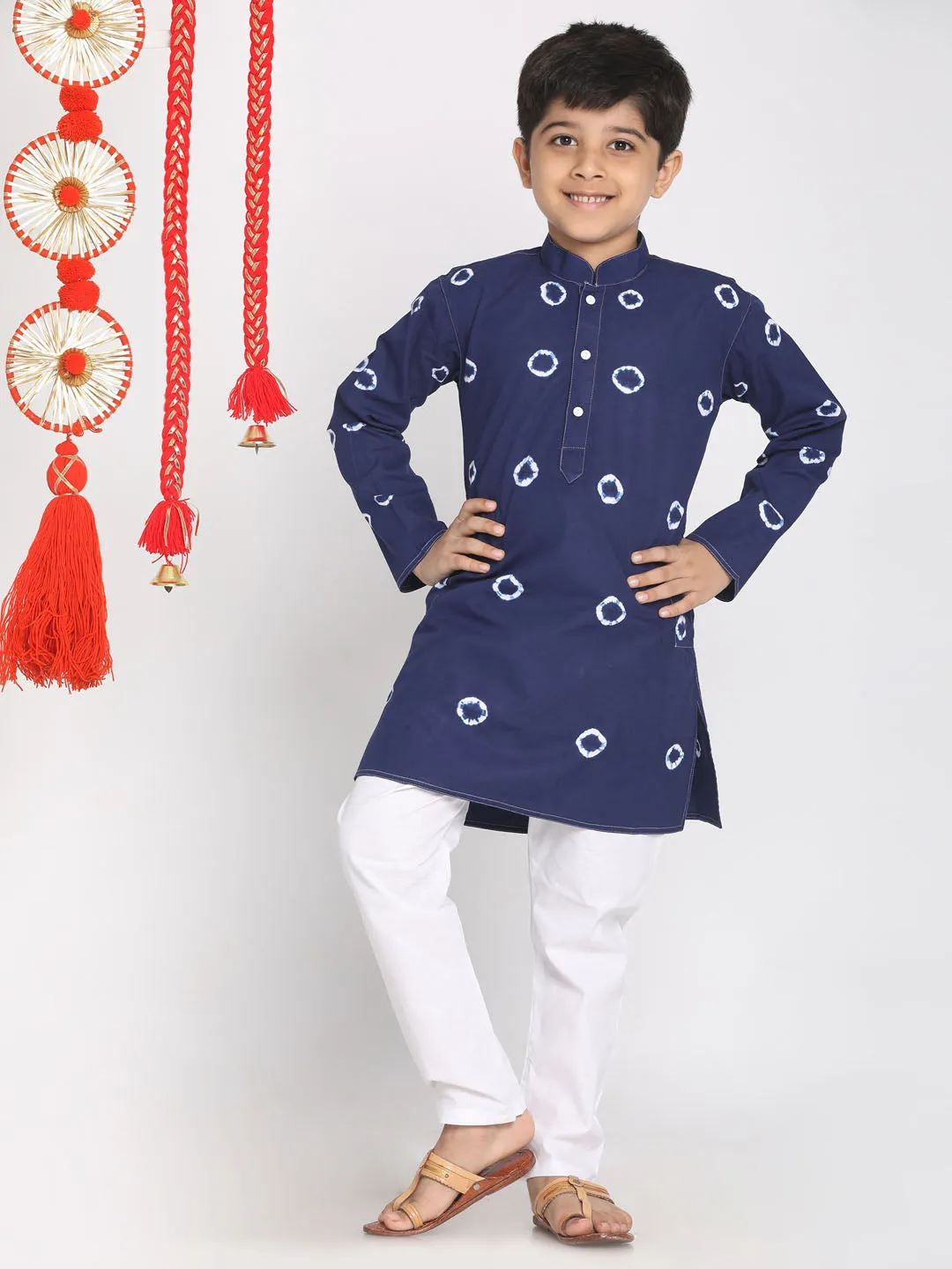Boy's Blue Kurta - Vastramay Boys
