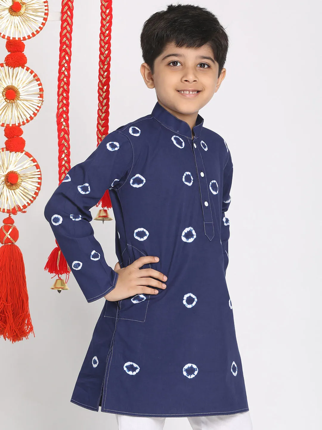 Boy's Blue Kurta - Vastramay Boys