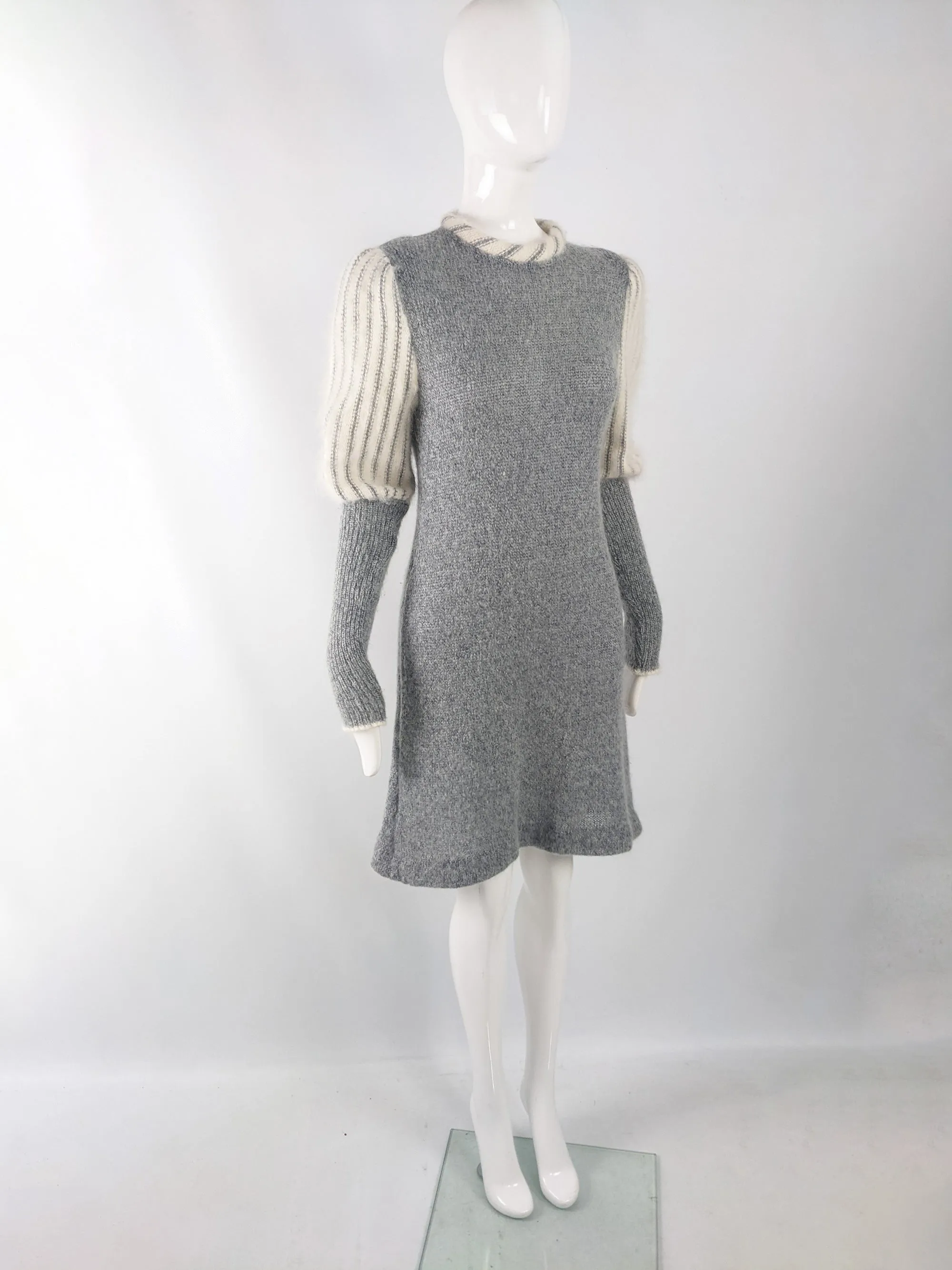 Carven Vintage Wool & Mohair Knit Dress, 1970s