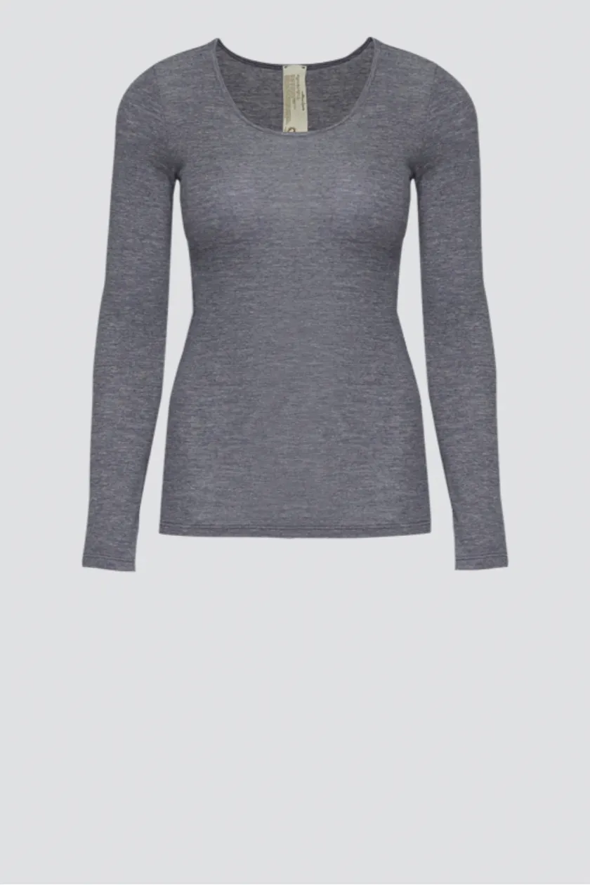 Comazo Wool Silk Dark Blue Shirt