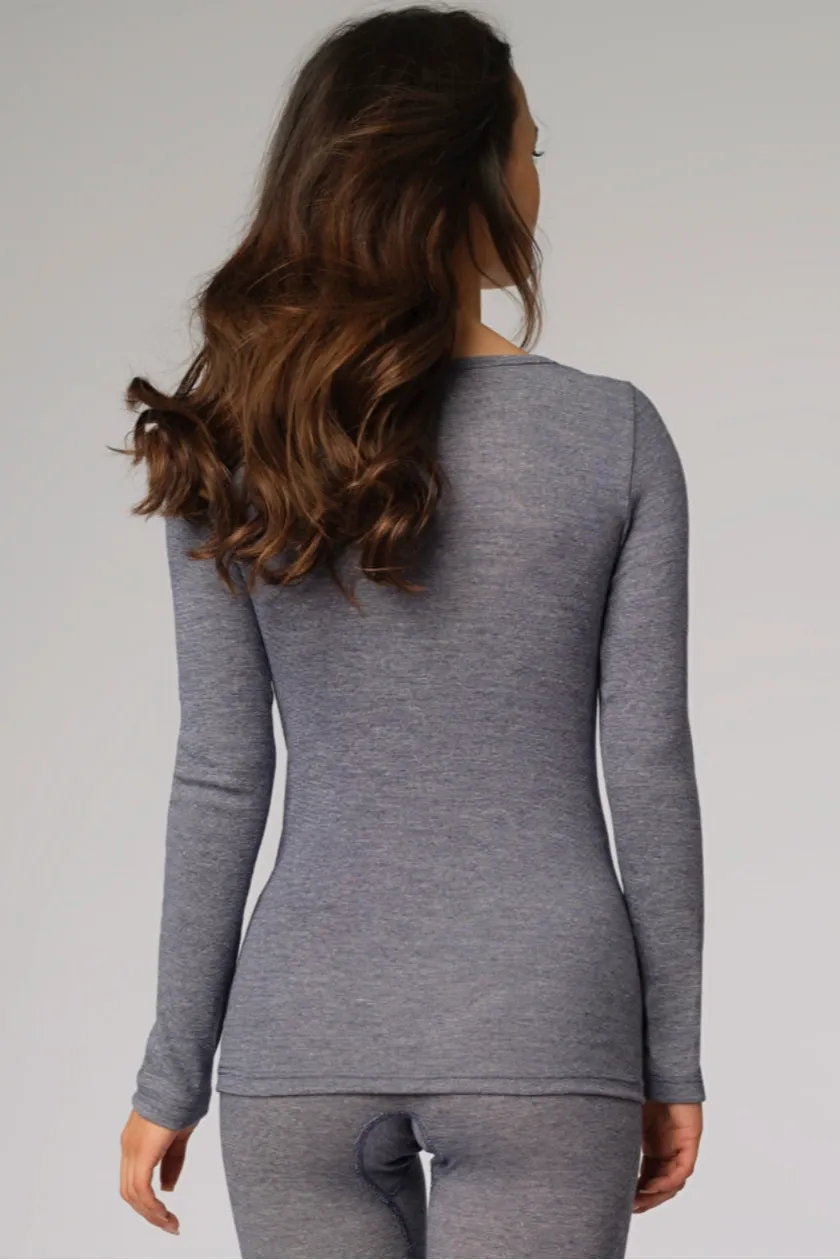 Comazo Wool Silk Dark Blue Shirt