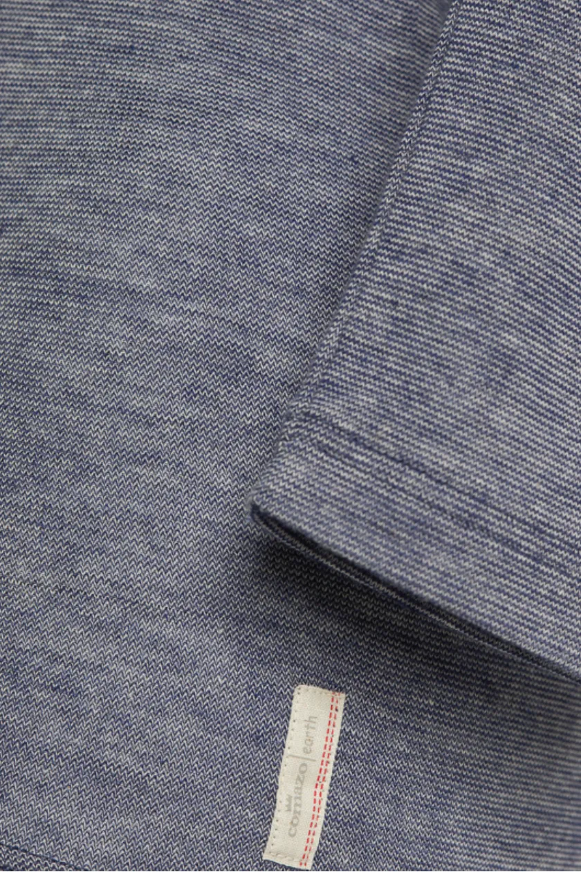 Comazo Wool Silk Dark Blue Shirt