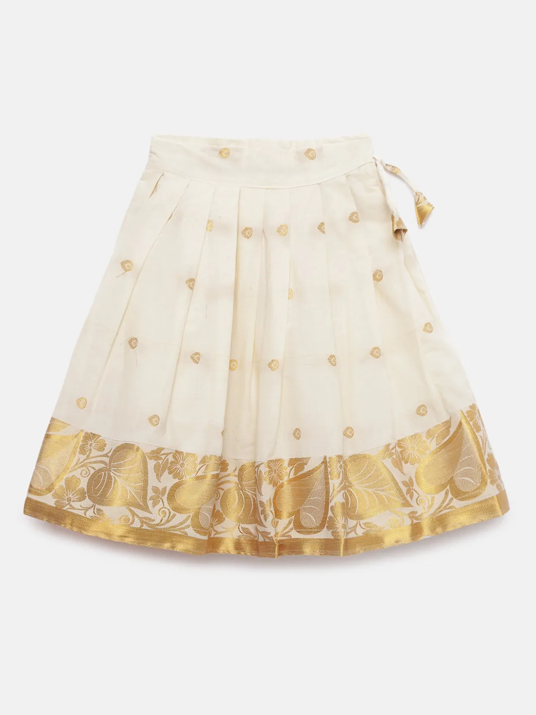 Girl's Pink Color Kerala Cotton Frock - Kanakadara Kids