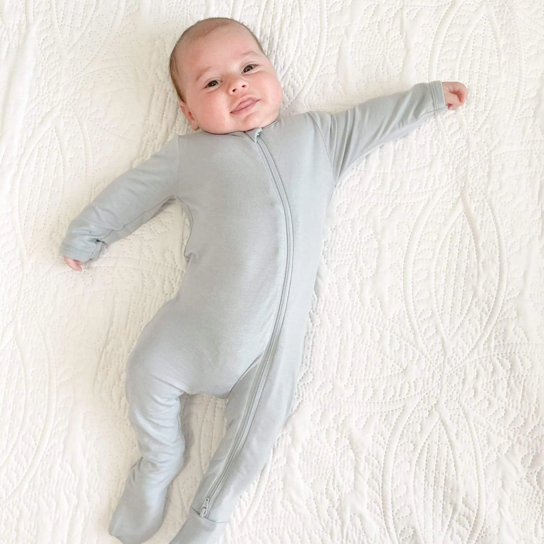 Kyte Baby - Zipper Footie - Fog