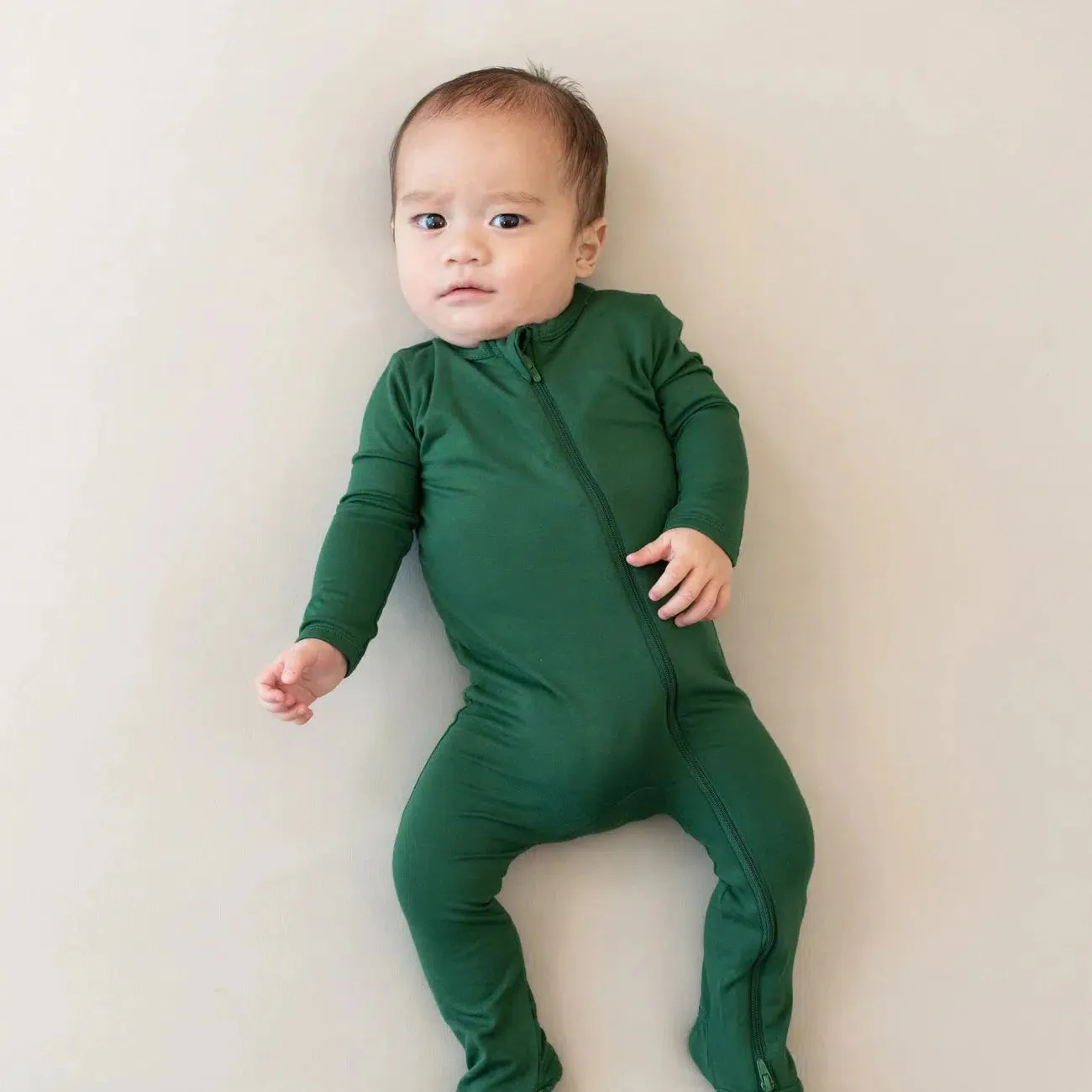 Kyte Baby - Zipper Footie - Forest
