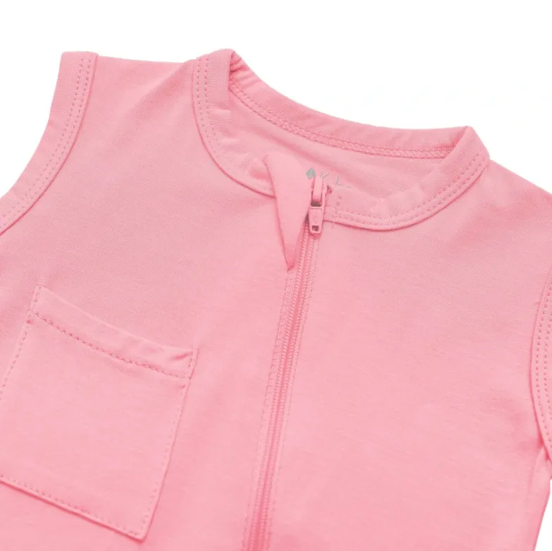 Kyte Baby - Zipper Sleeveless Romper In Rose