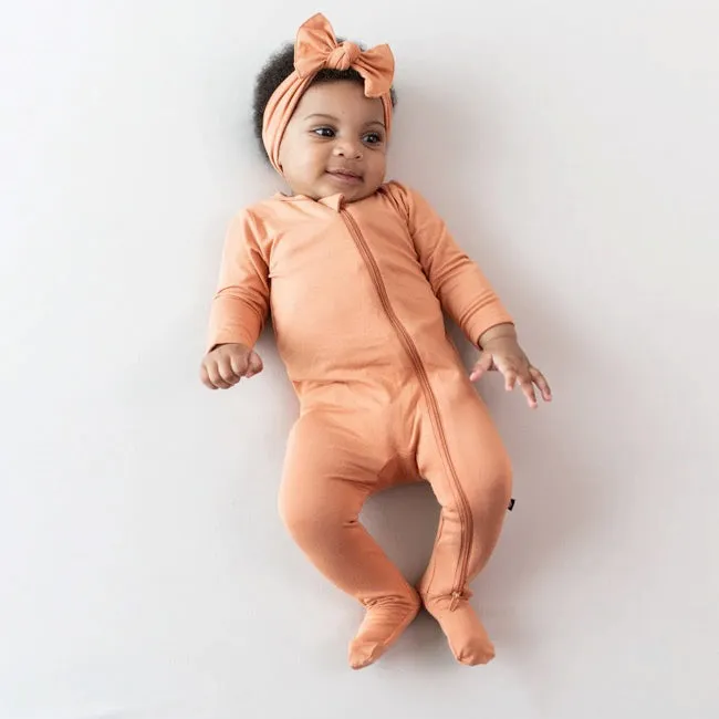 Kyte Baby Zippered Footie in Apricot