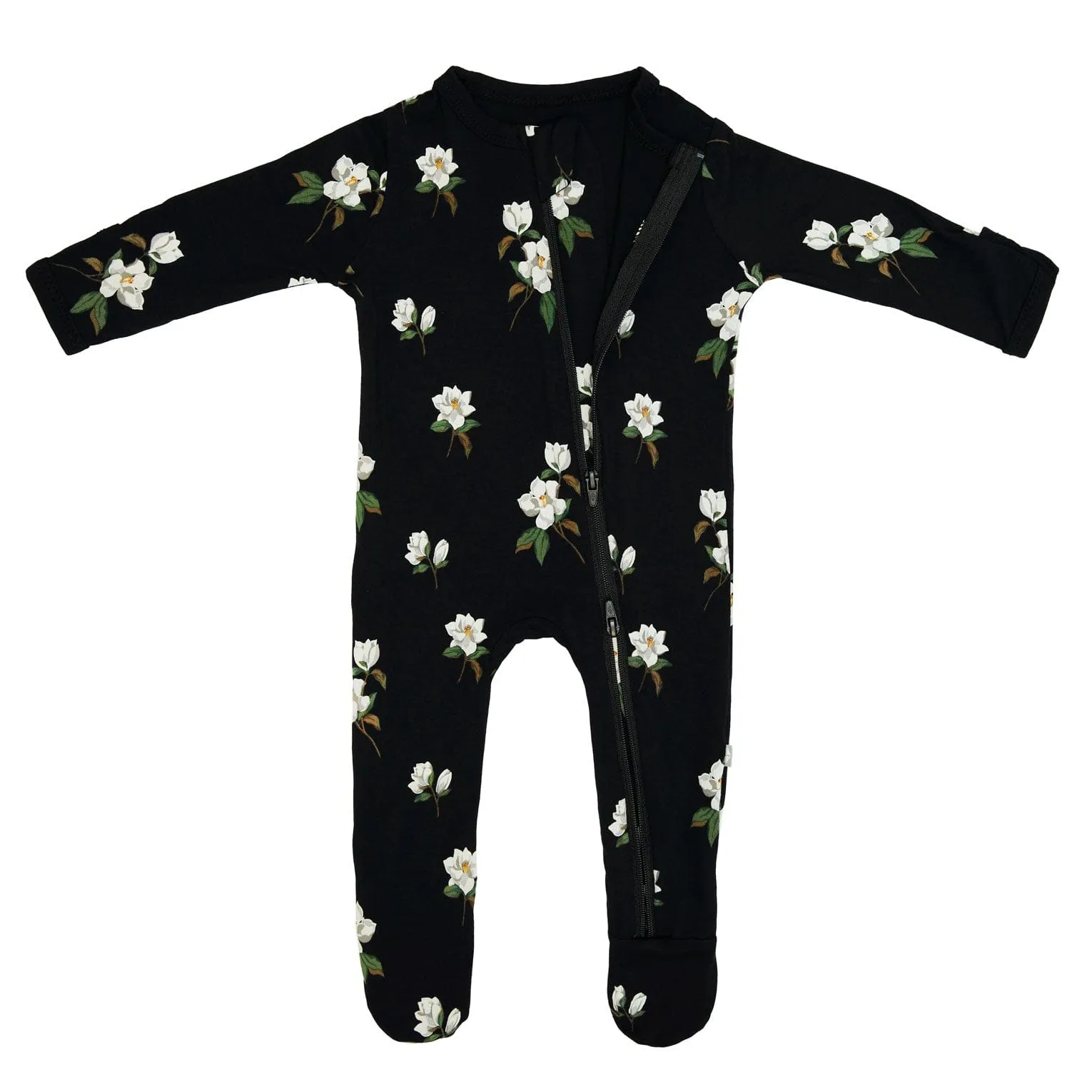 Kyte Baby Zippered Footie | Small Midnight Magnolia