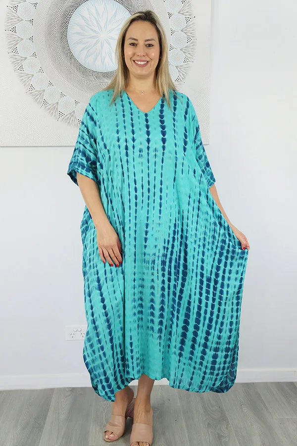 Maya Long Kaftans Tie dye OSFA 14-26-
