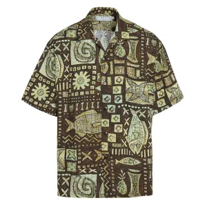 Men's Retro Shirt - Anahola Bay Brown