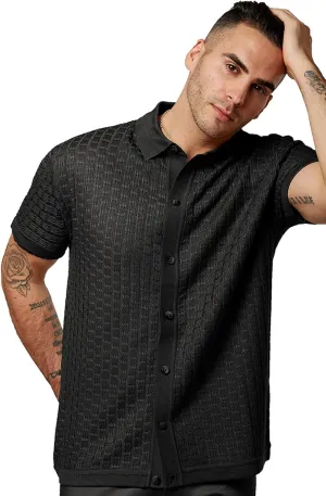 Mens Short Sleeve Knit Sports Shirt - Modern Polo Vintage Classics: Vertical Stripe Color Block