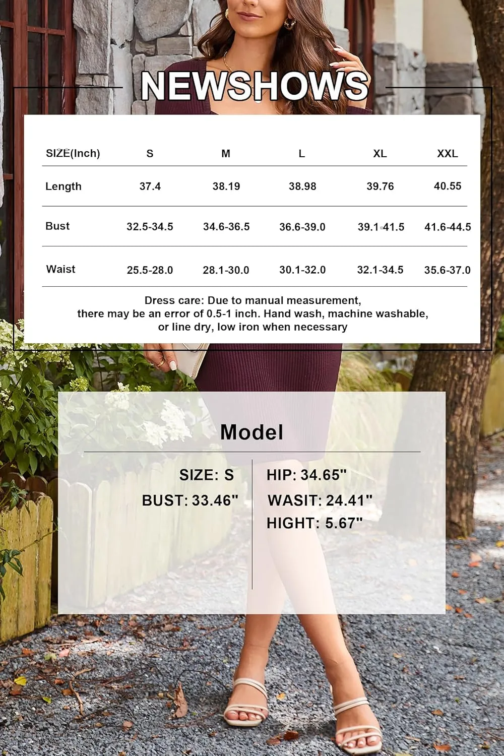 Newshows Womens 2024 Fall Dresses Long Sleeve Square Neck Rib Knit Winter Sweater Dress Bodycon Business Casual Outfits