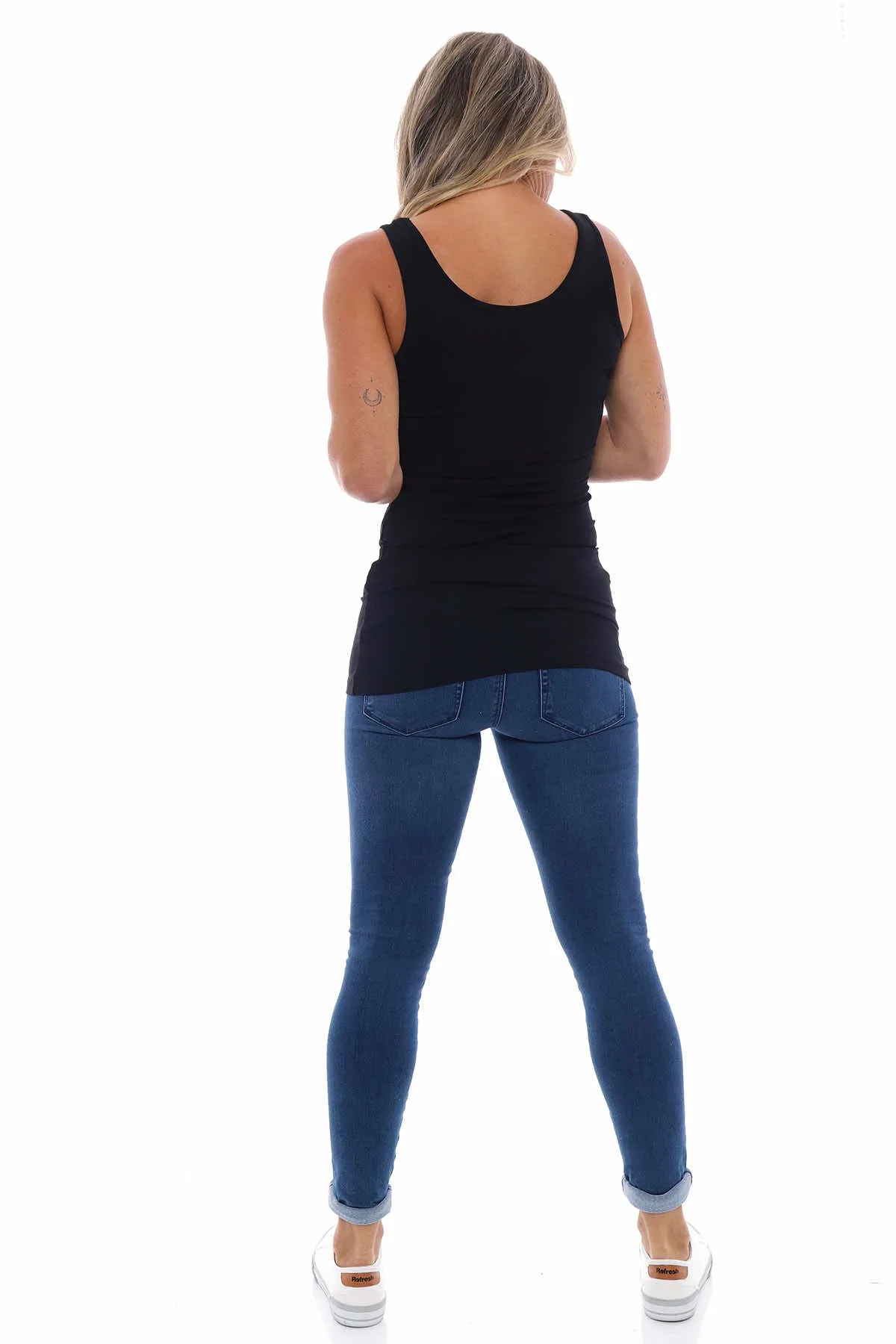 Only Basic Long Tank Top Black
