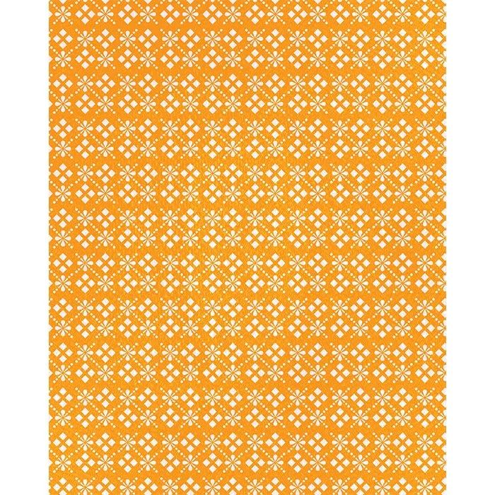 Orange Flowers & Diamonds Printed Backdrop
