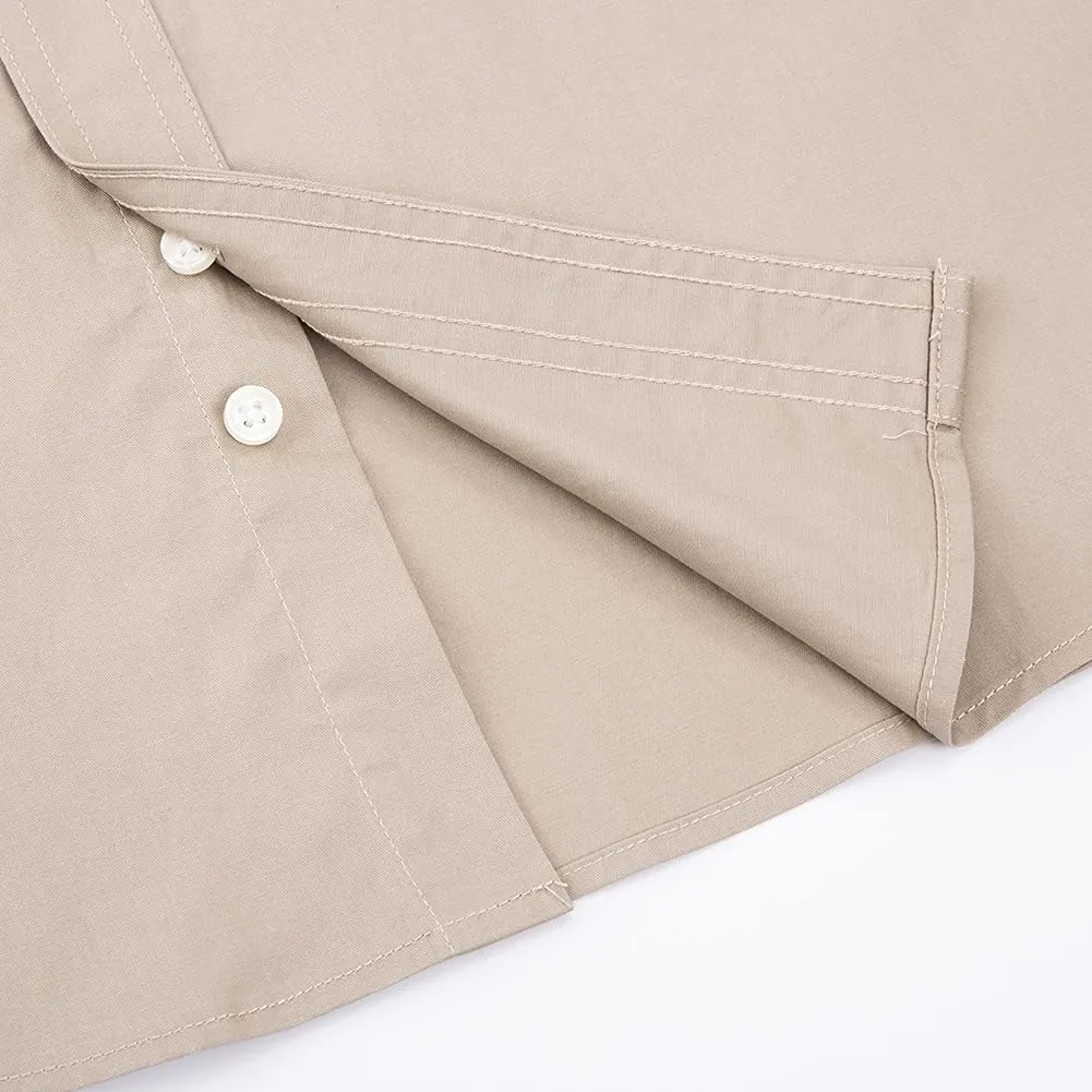 PASHARTUK Cotton Regular Fit Mens Long Sleeve Shirts Button Down Shirts for Men