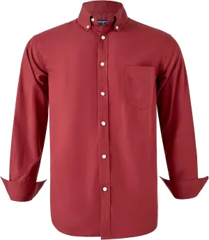 PASHARTUK Cotton Regular Fit Mens Long Sleeve Shirts Button Down Shirts for Men