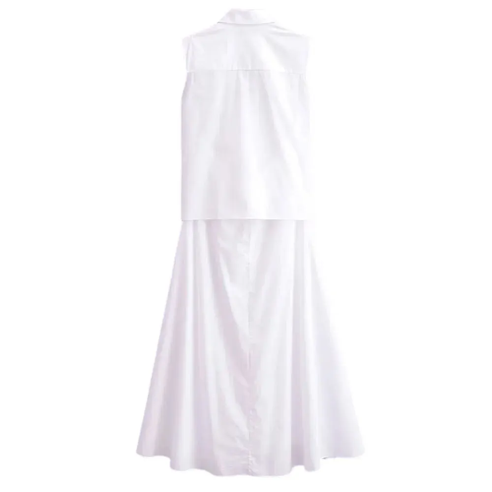 Pre Order:  White A-Line Mid-Length Slim Dress
