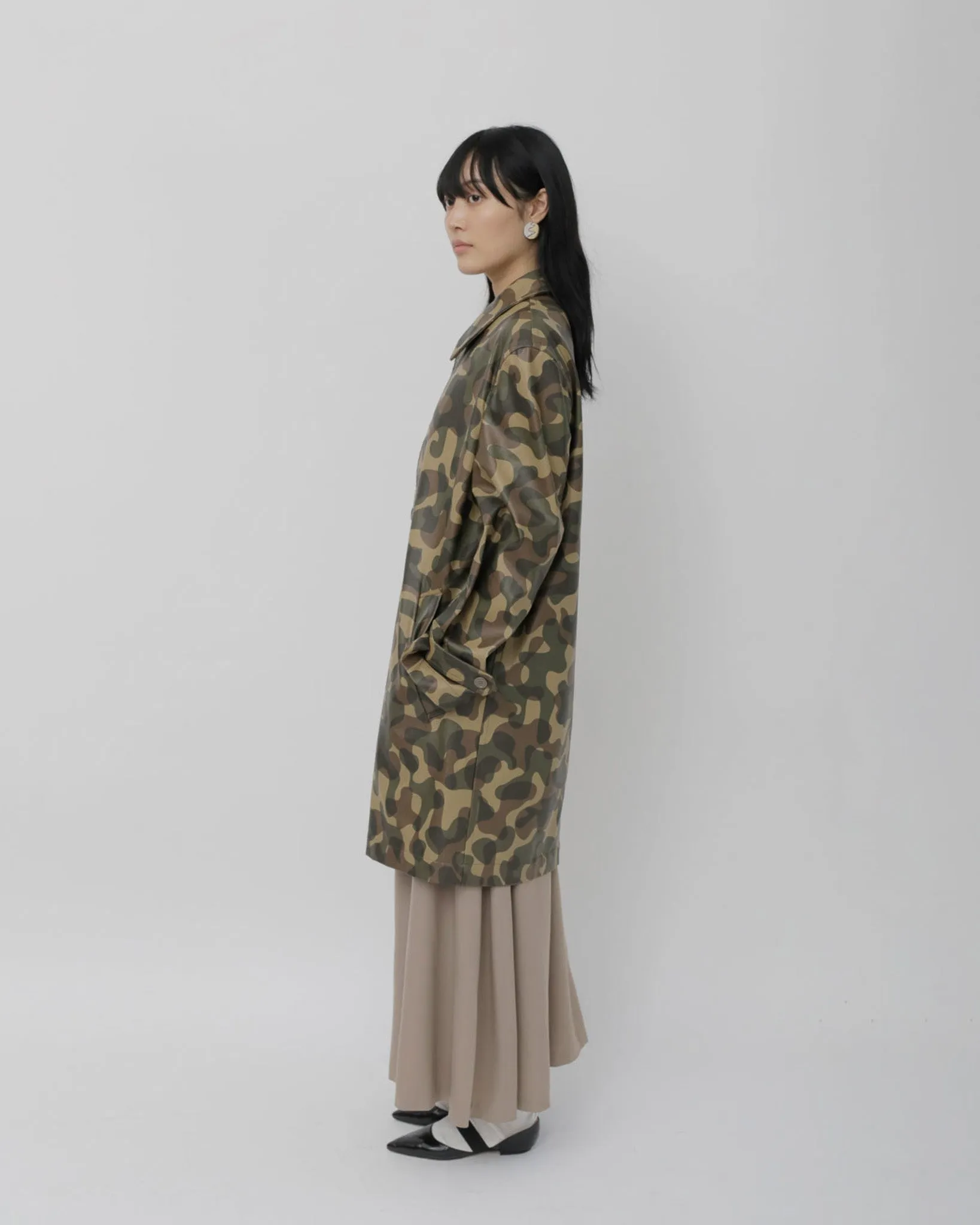 Printed Camo Coat