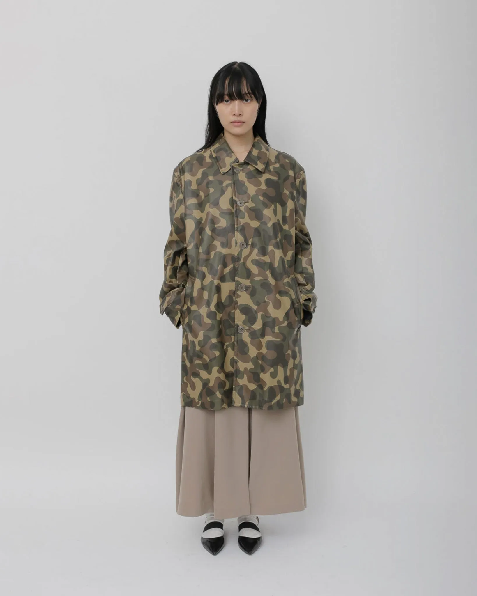 Printed Camo Coat