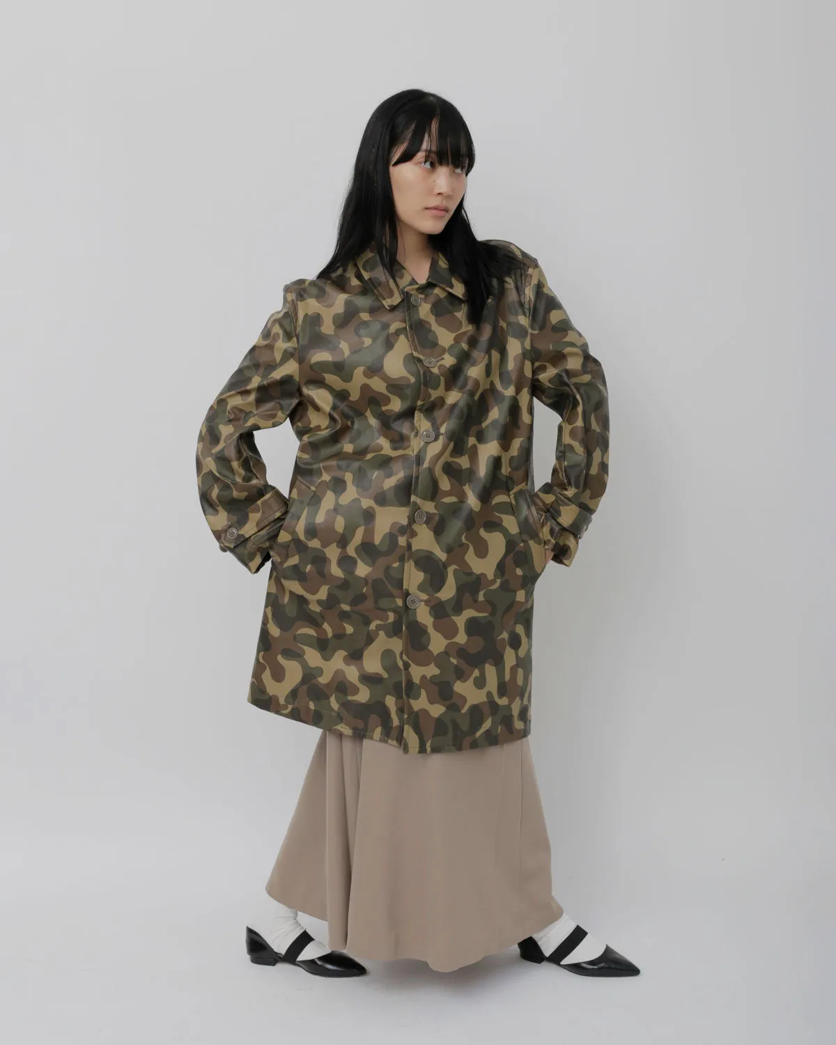 Printed Camo Coat
