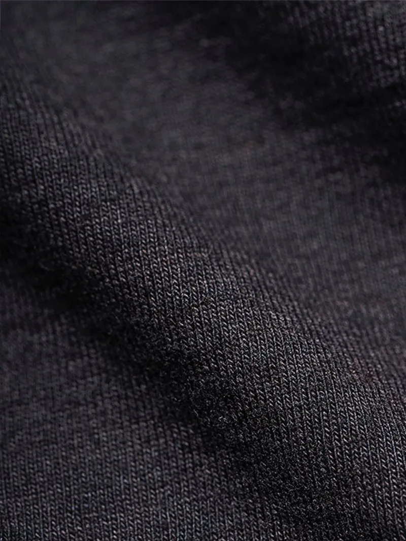 Pure Blue Japan SS-5011-IDBK Knit Short Sleeve T-Shirt Black Indigo