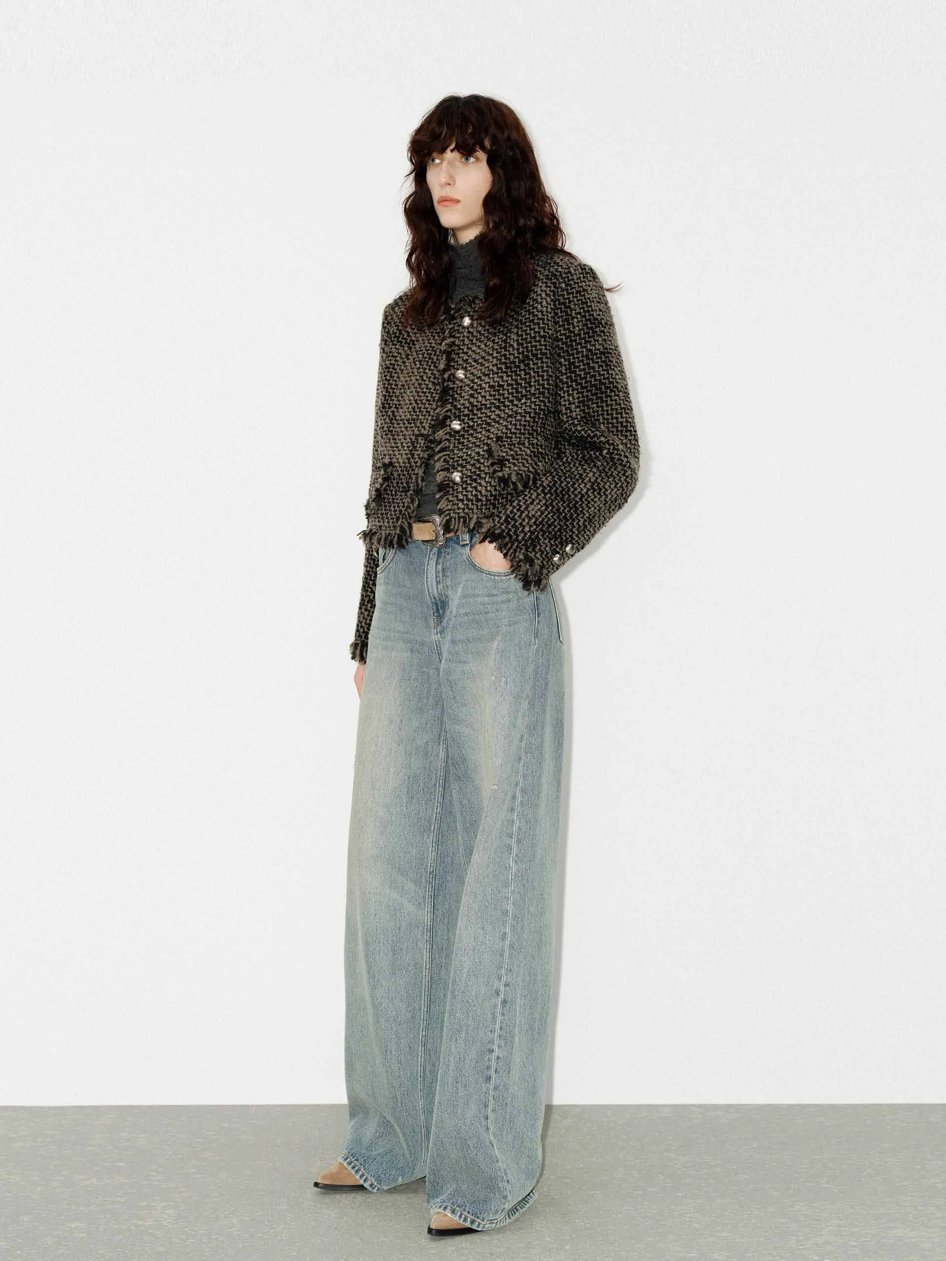 Raw Trim Boxy Coat