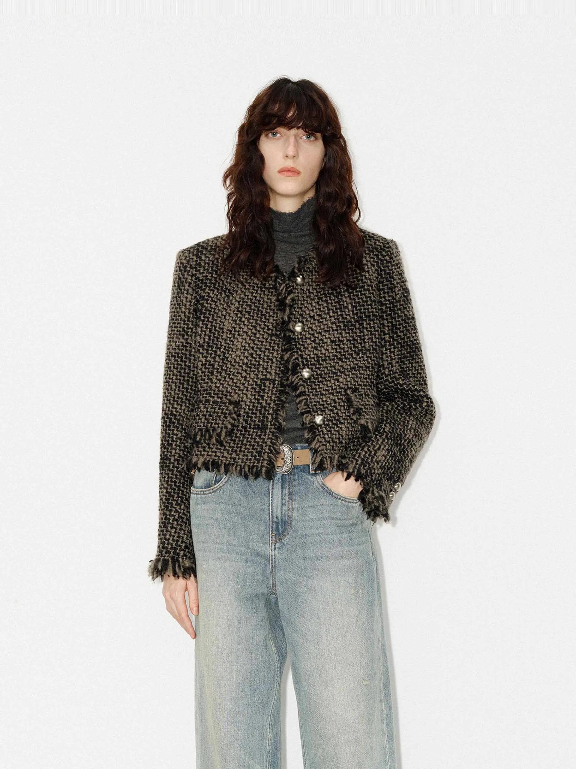 Raw Trim Boxy Coat