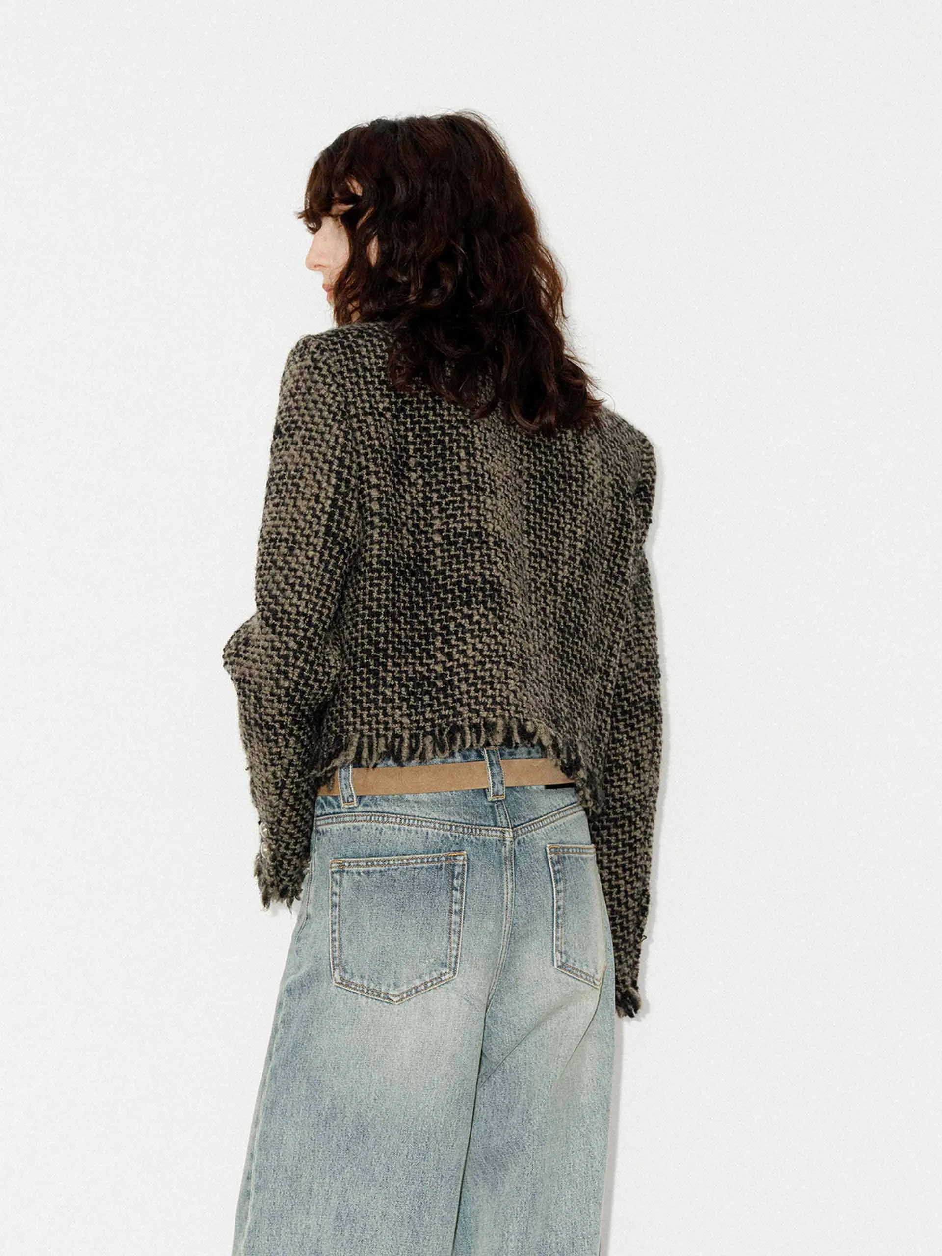 Raw Trim Boxy Coat