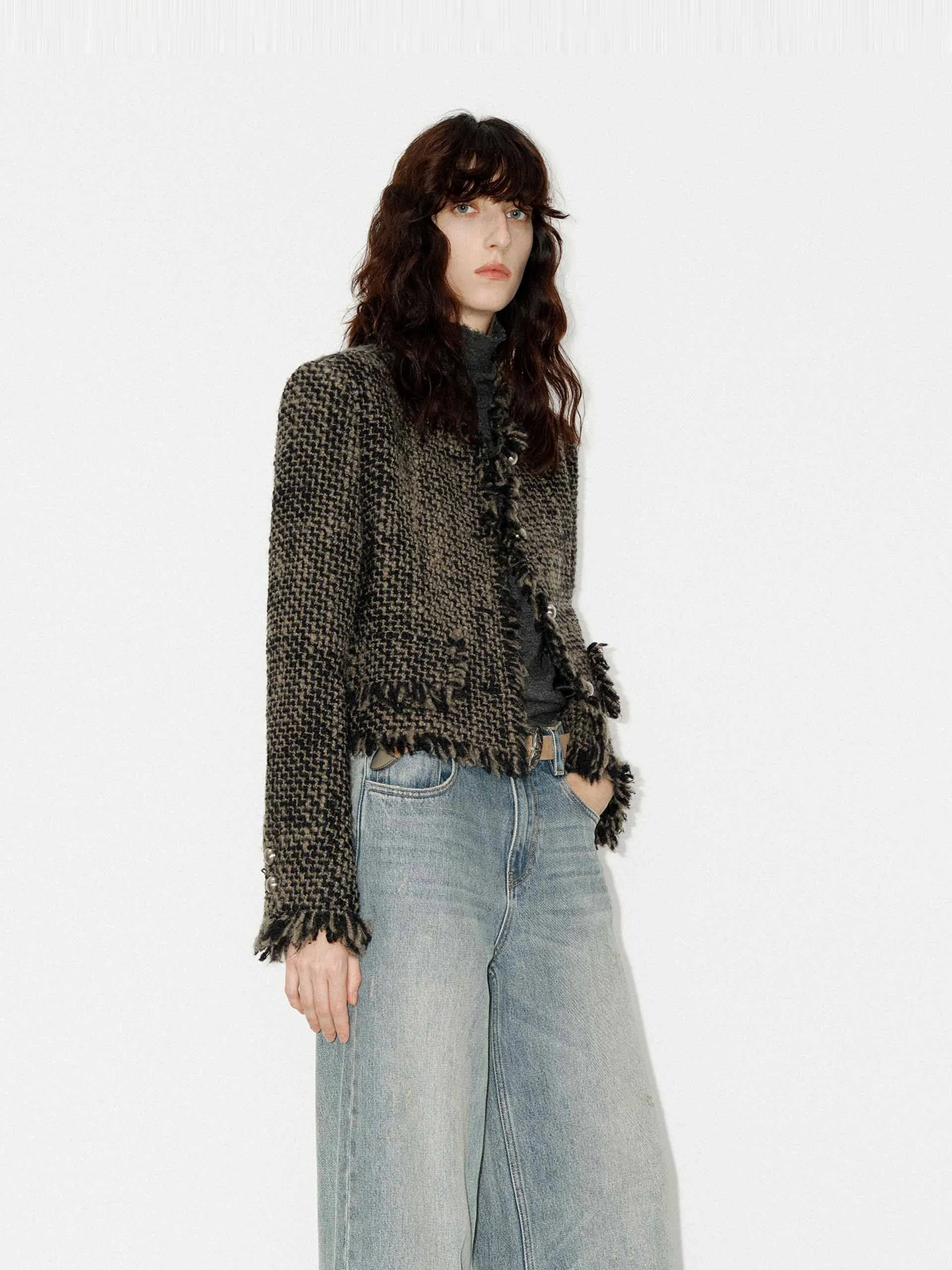 Raw Trim Boxy Coat