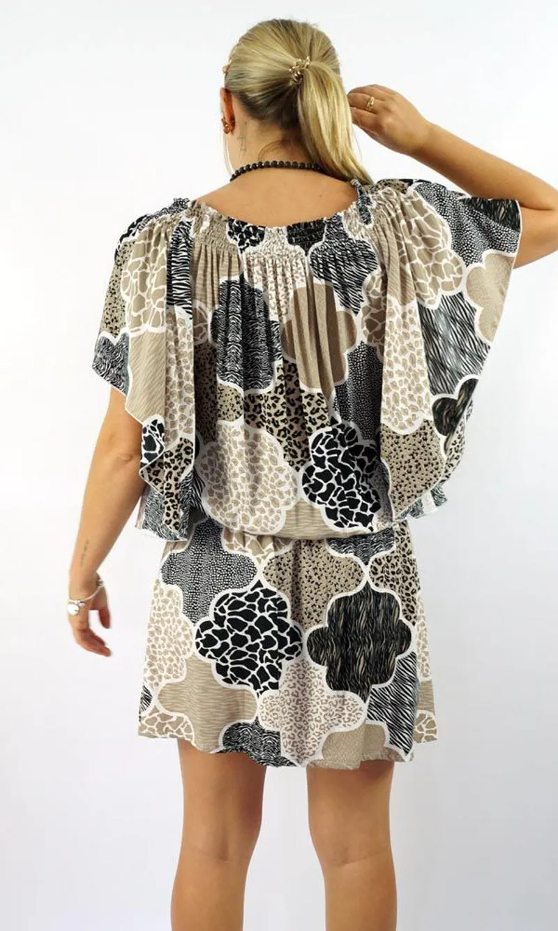 Rayon Dress Short Wing Calypso, More Colours