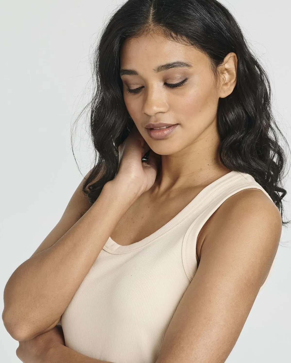 Real Essentials 3 Pack: Women's Ribbed Knit Sleeveless Crew Neck Tank Casual Midi Shift Dress with Slit