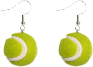 ROSTIVO Tennis Earrings for Women Cute Tennis Lover Jewelry Gift Tennis Ball Earrings