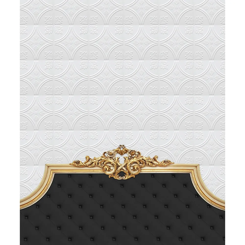 Royal Black Headboard Printed Backdrop