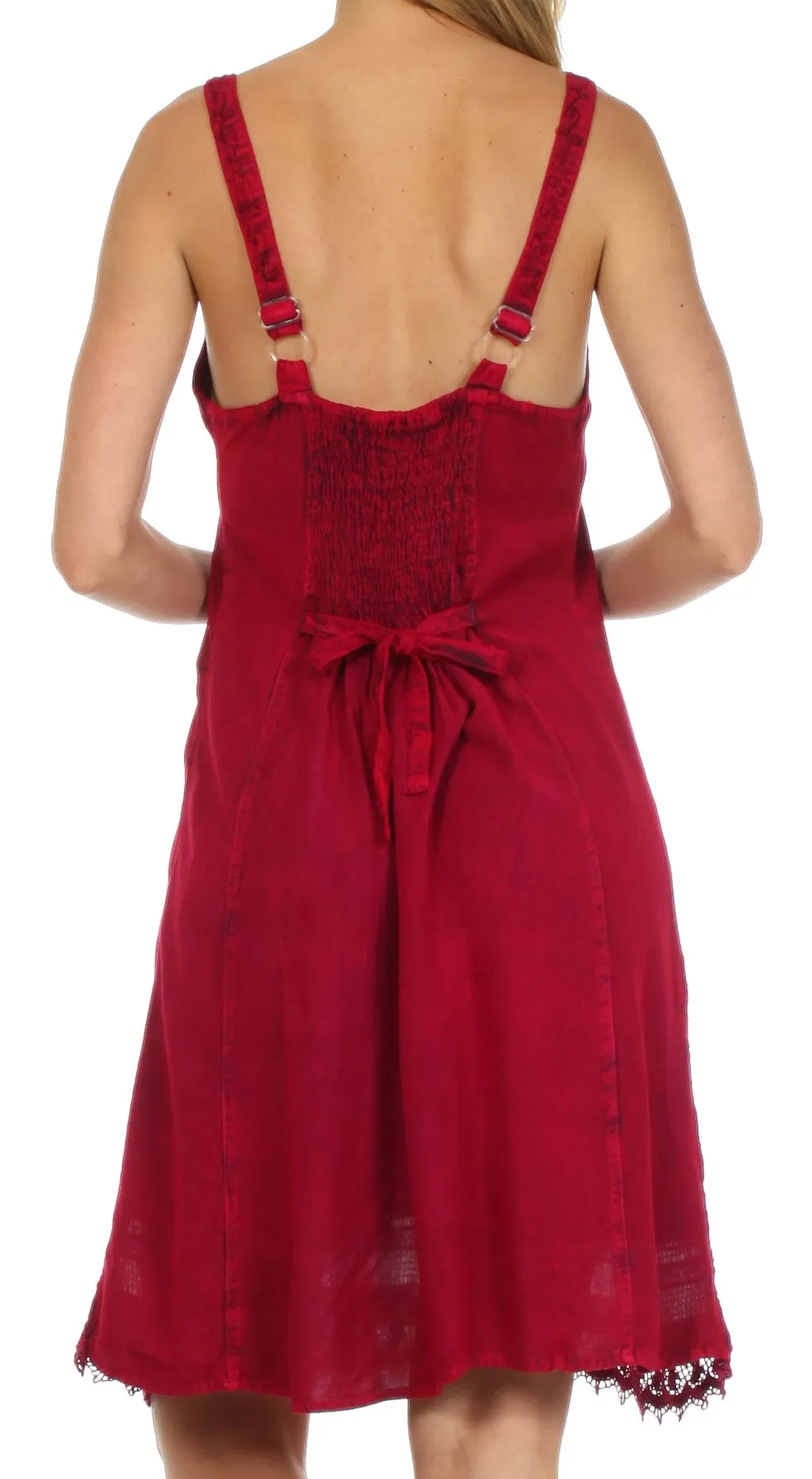 Sakkas Ramita Embroidered Rayon Dress