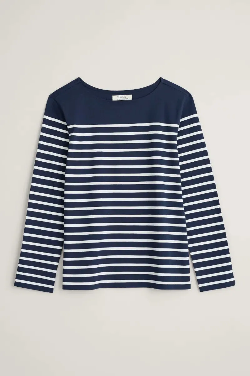 Seasalt Sailor Shirt - Falmouth Breton Maritime Chalk