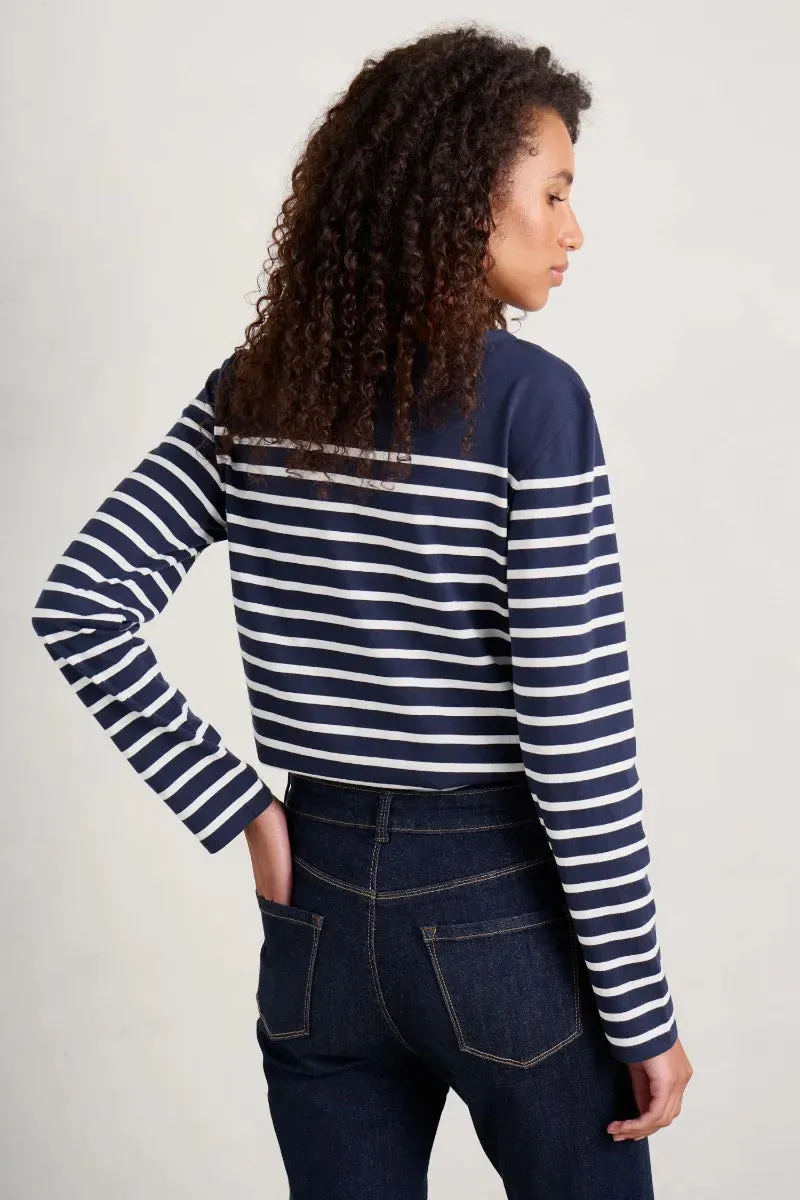 Seasalt Sailor Shirt - Falmouth Breton Maritime Chalk