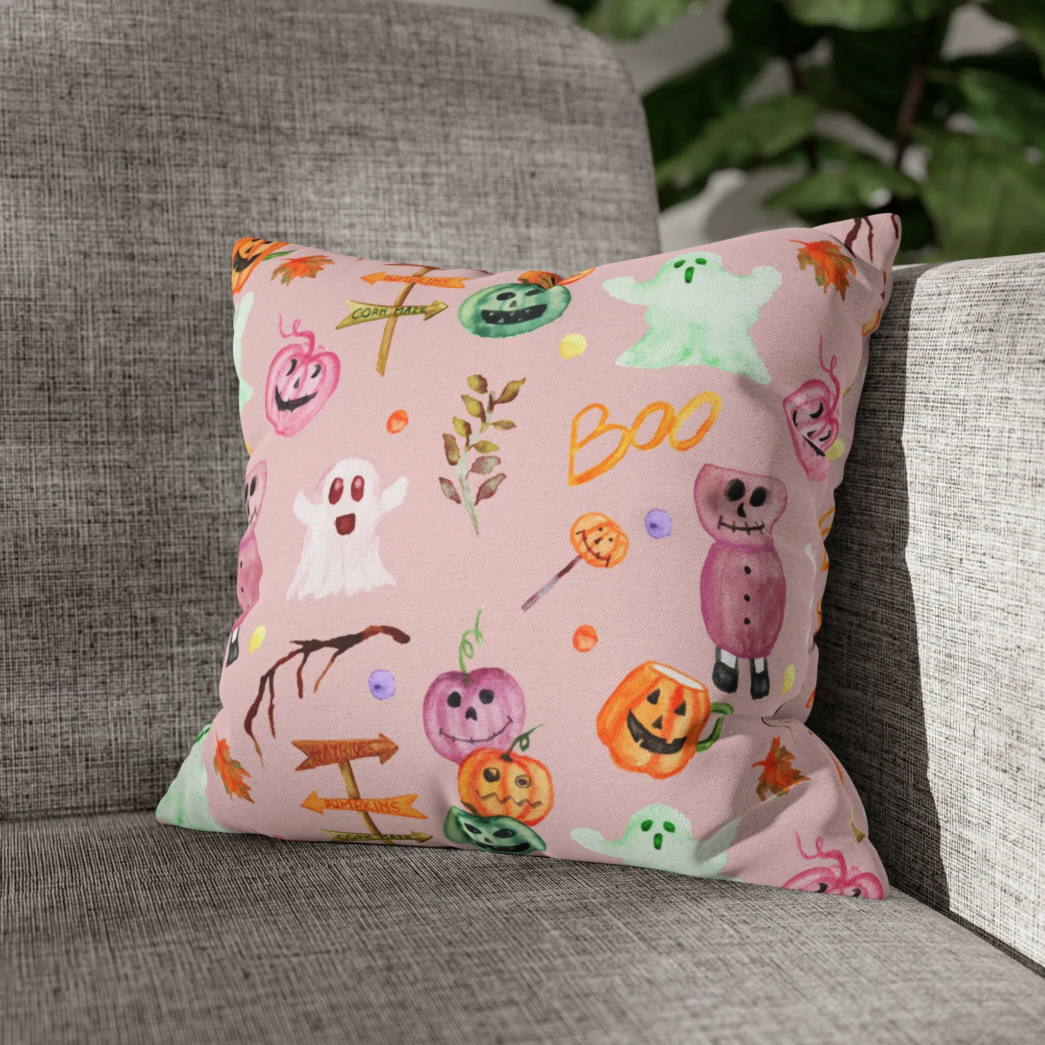 Spun Polyester Square Pillow Case