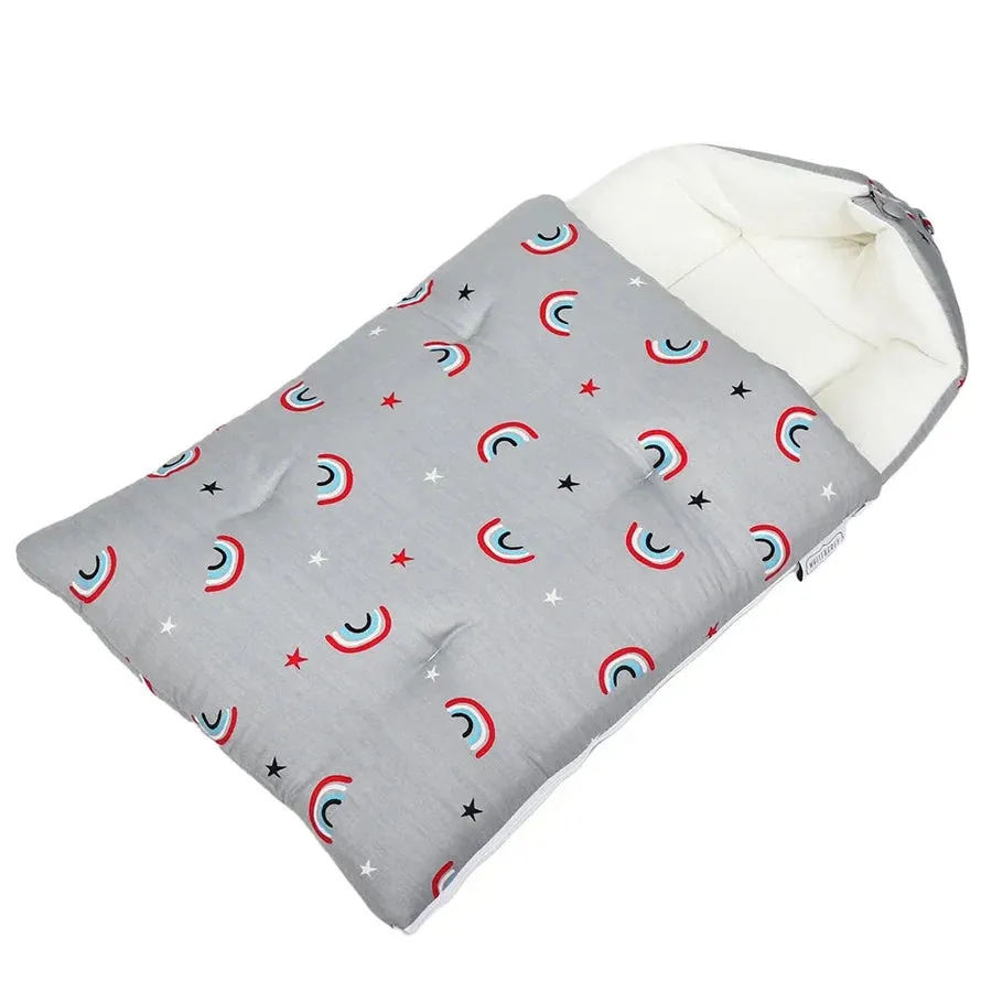 White & Grey Baby Sleeping Bag - Rainbow