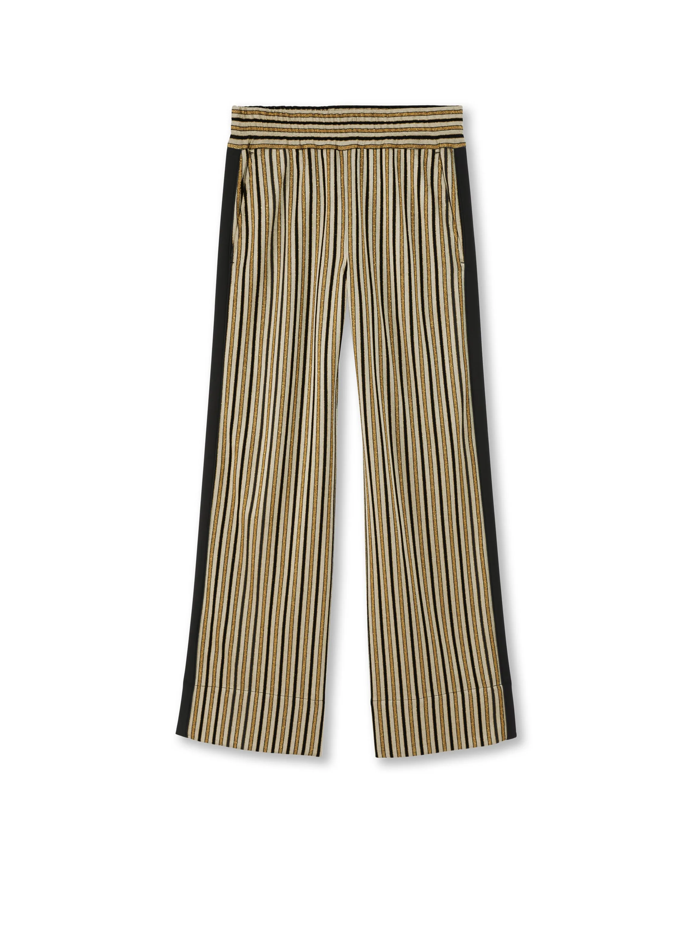 Wide Leg Track Pant (Khaki-Multi)
