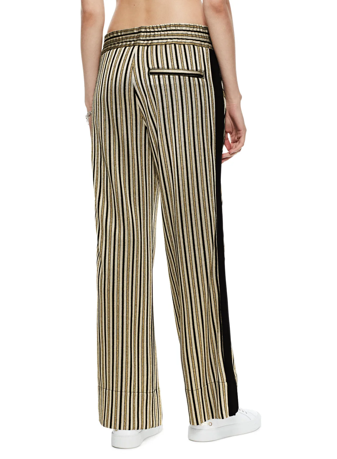 Wide Leg Track Pant (Khaki-Multi)