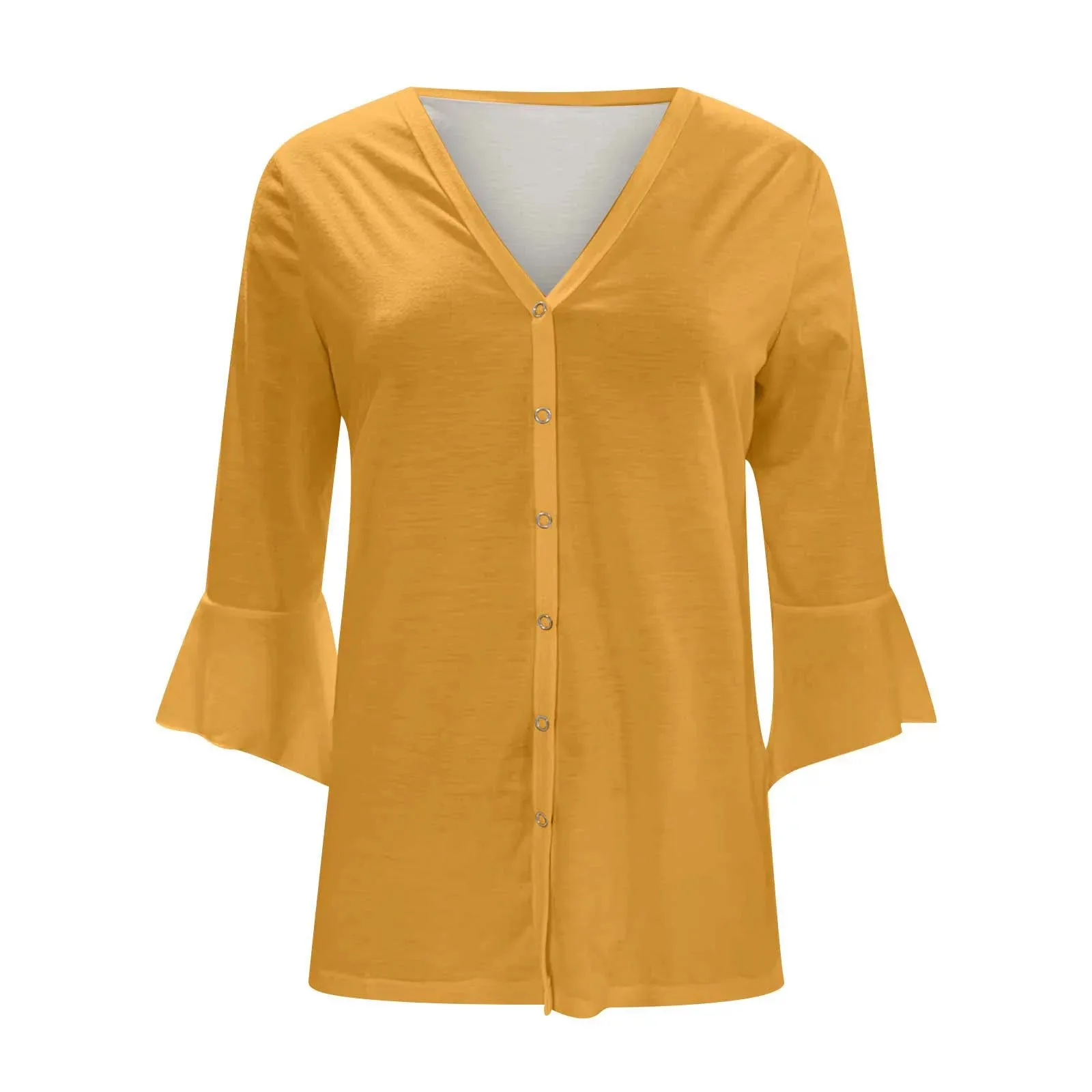 Women'S Three Quarter Sleeve Cardigan Cover up Dressy Tops,Shirts for Women Floral Cardigans Loose Casual Button Blouses 2023