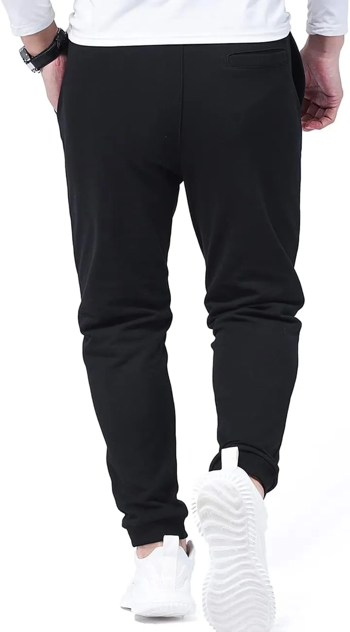 Zoulee Classic Drawstring-Waist Zipper Logo Jogger Pants with Zipper Fly