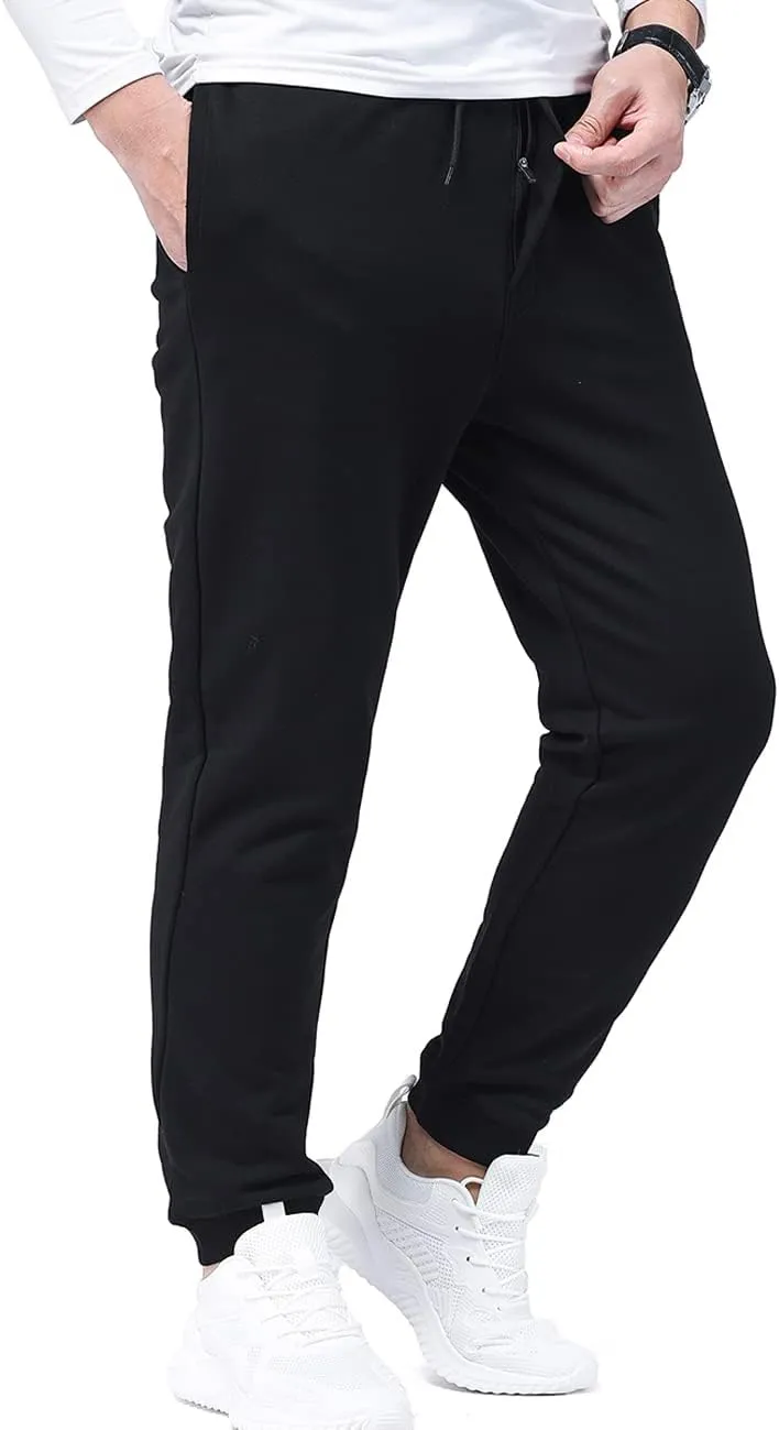 Zoulee Classic Drawstring-Waist Zipper Logo Jogger Pants with Zipper Fly